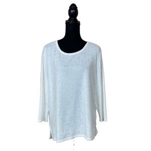 EUC Cathy White Top with Silver Speckles (DM)